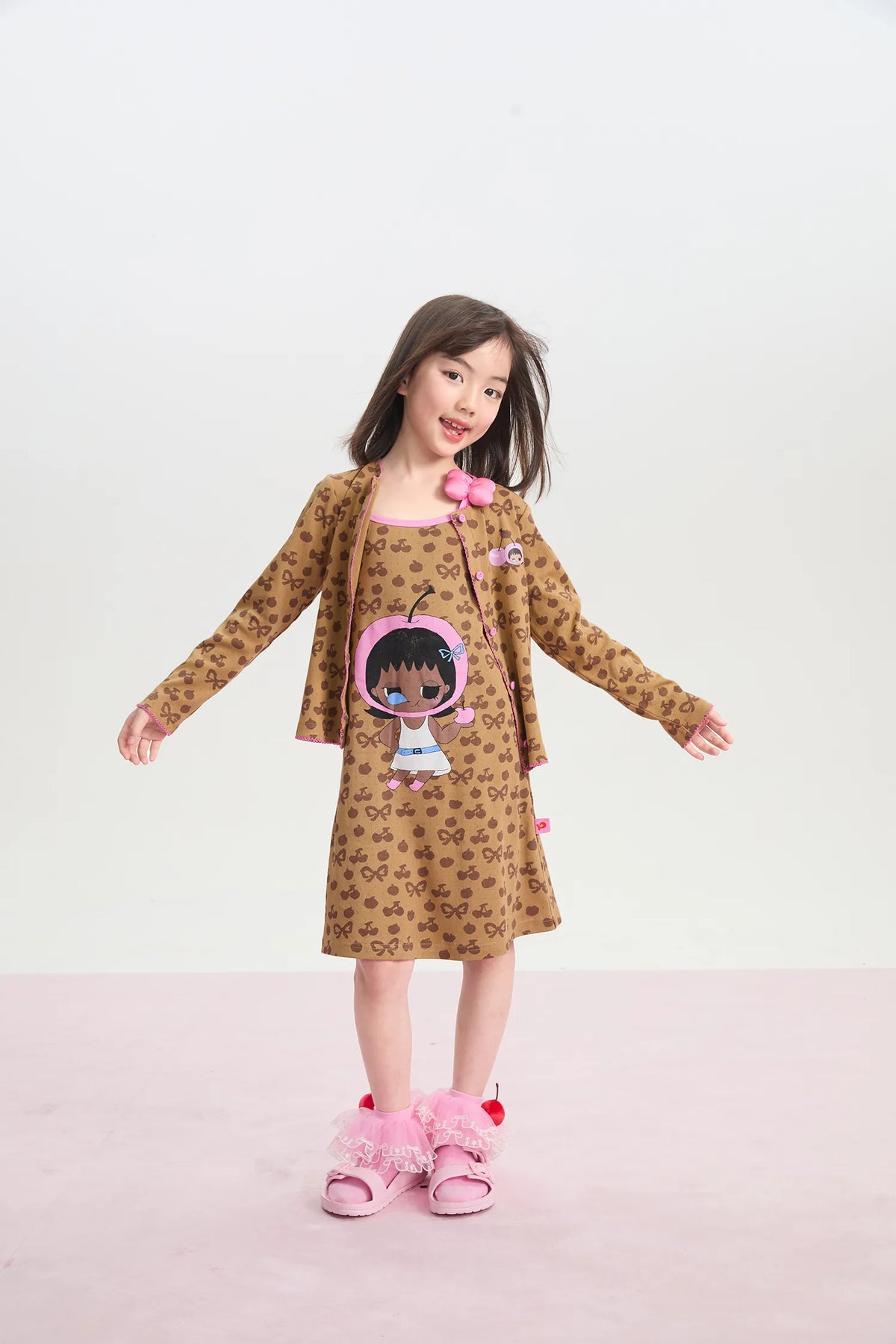 Popo and Coco Openwork Knit Cardigan by Poco Blush, image 9