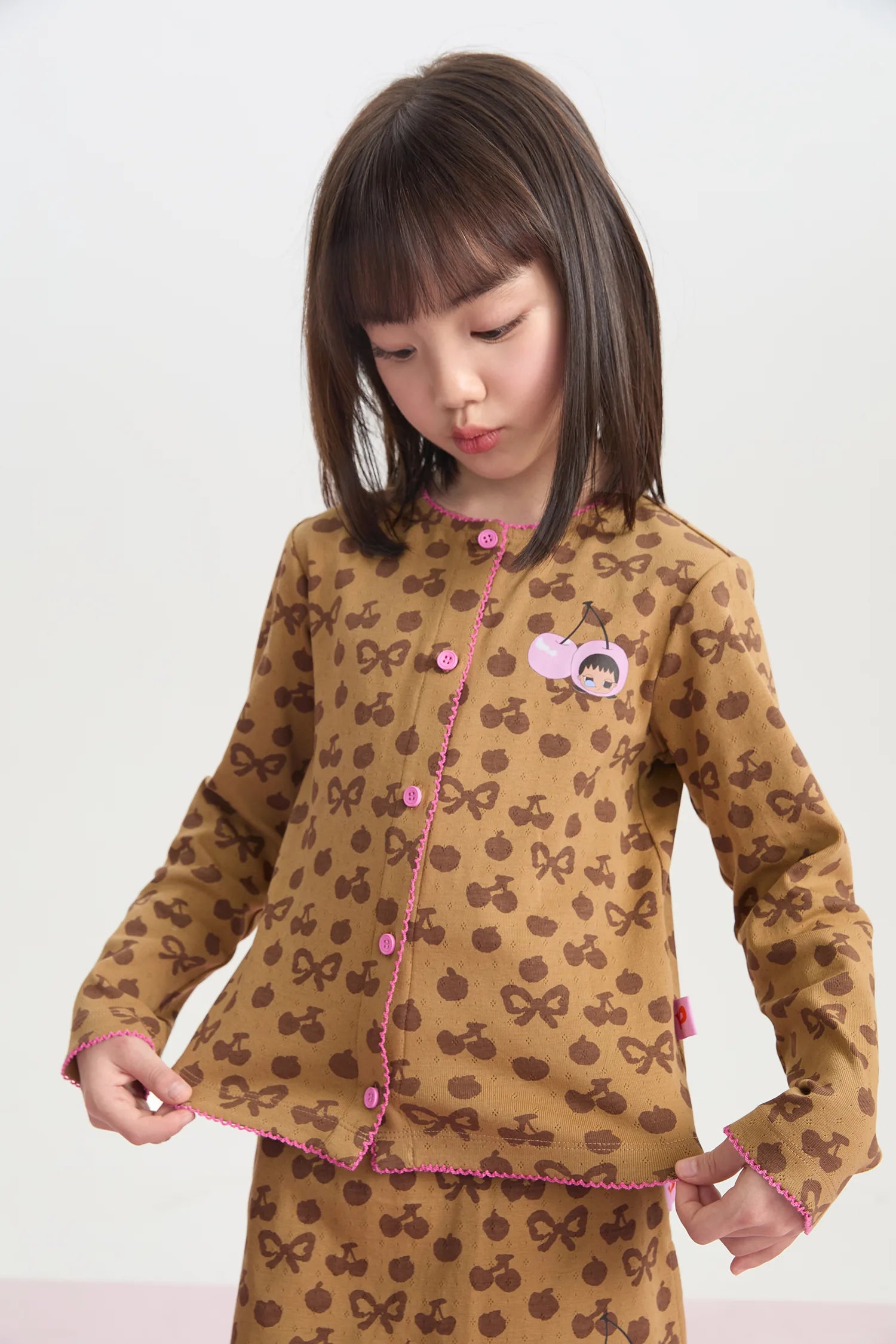 Popo and Coco Openwork Knit Cardigan by Poco Blush, image 5