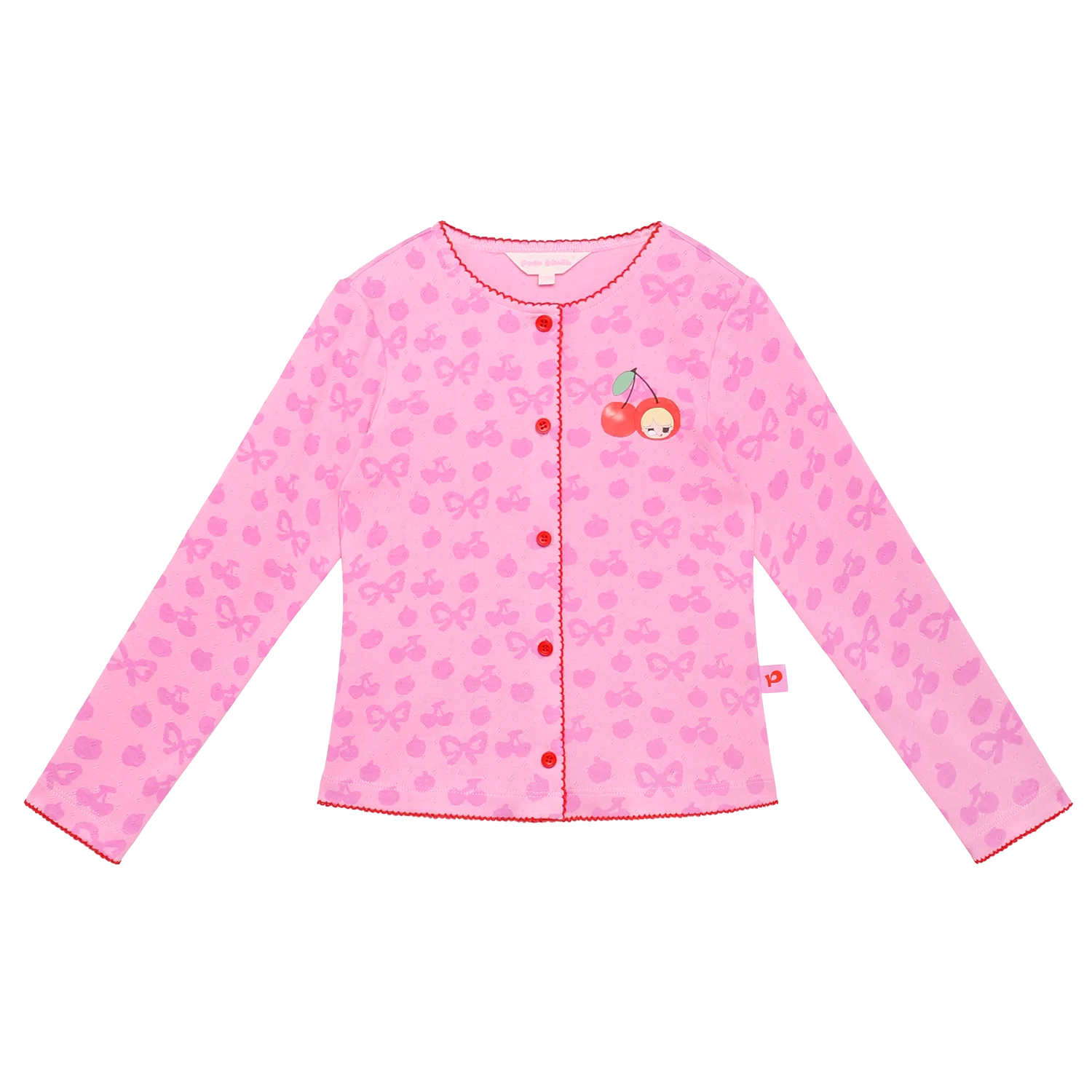 Popo and Coco Openwork Knit Cardigan by Poco Blush, image 2