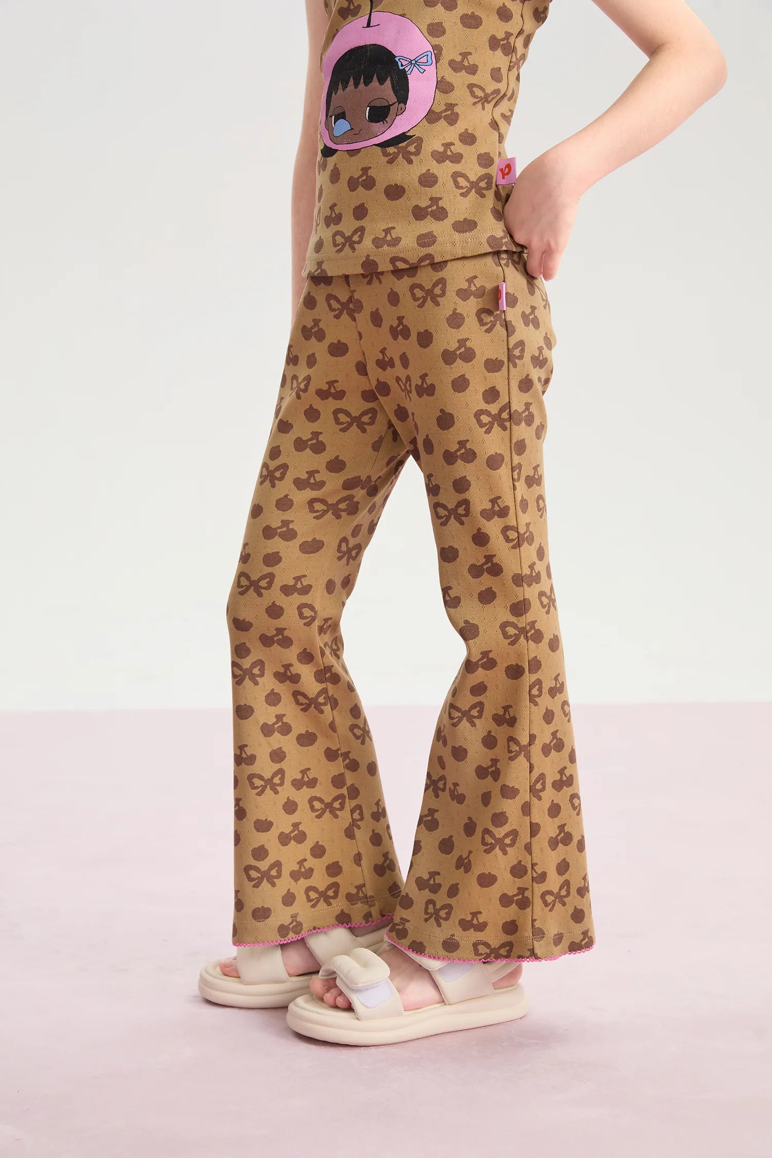 Popo and Coco Knit Flare Pants by Poco Blush, image 3