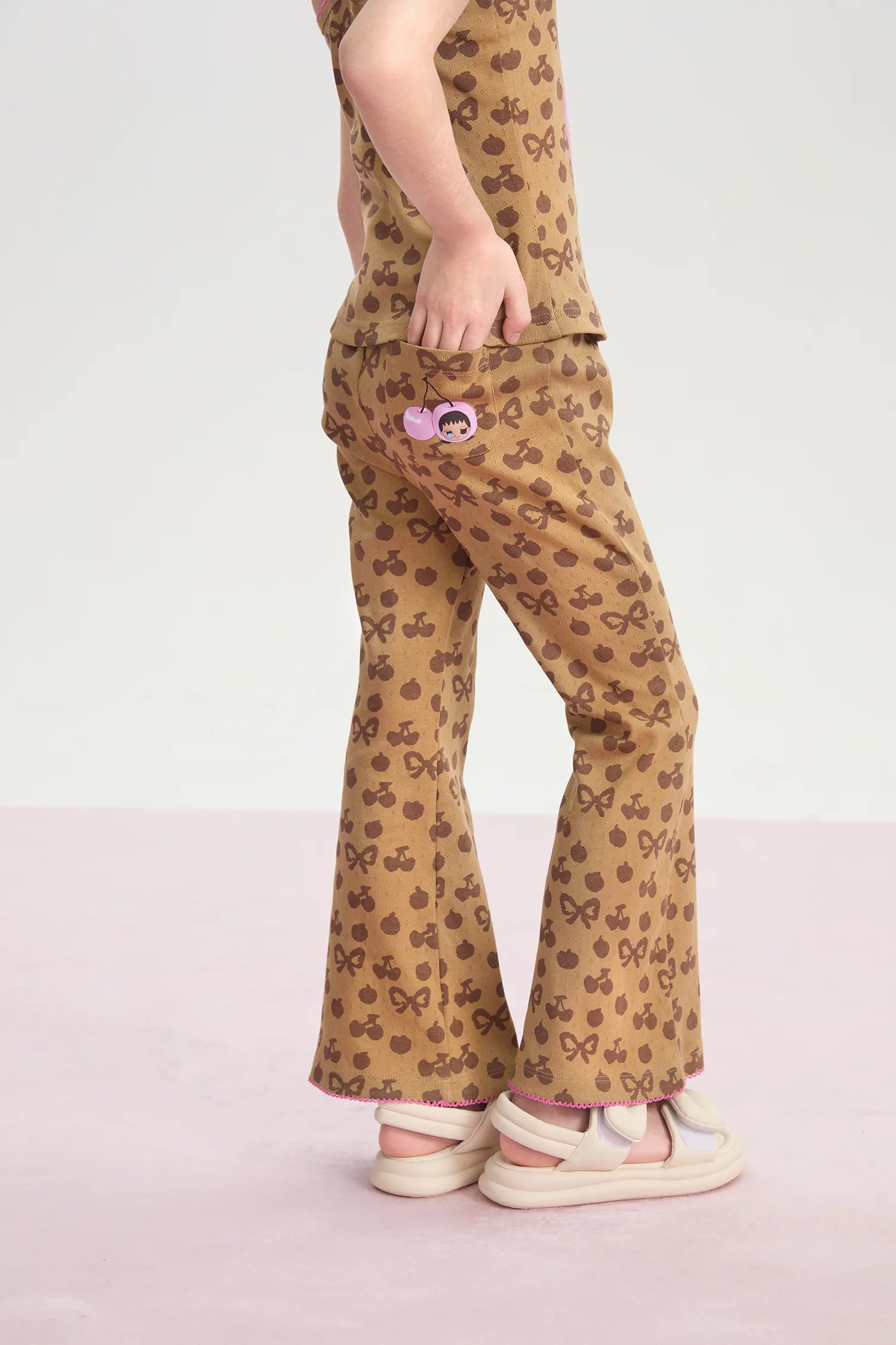 Popo and Coco Knit Flare Pants by Poco Blush, image 7