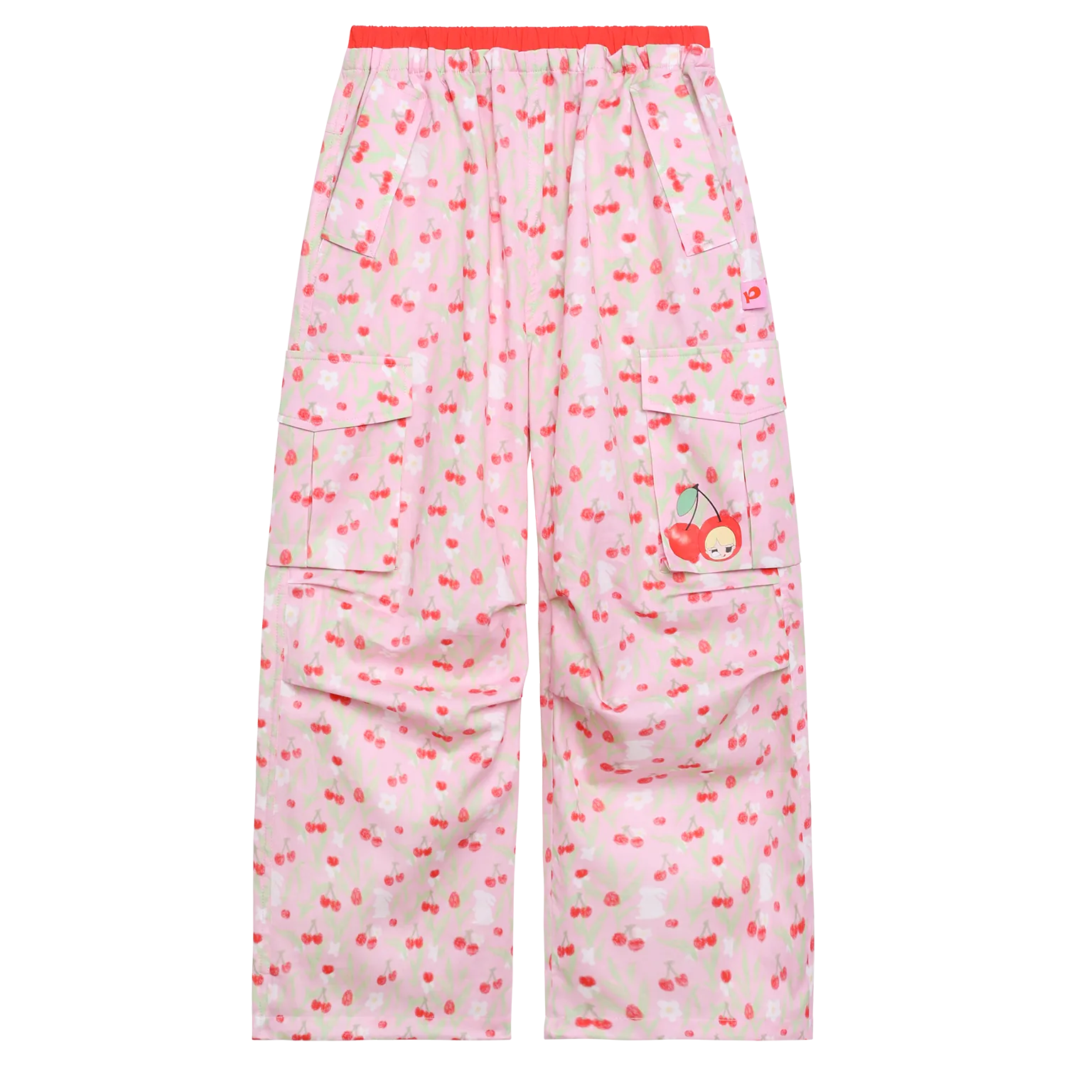Cherry Meadow Parachute Cargo Pants by Poco Blush, image 2