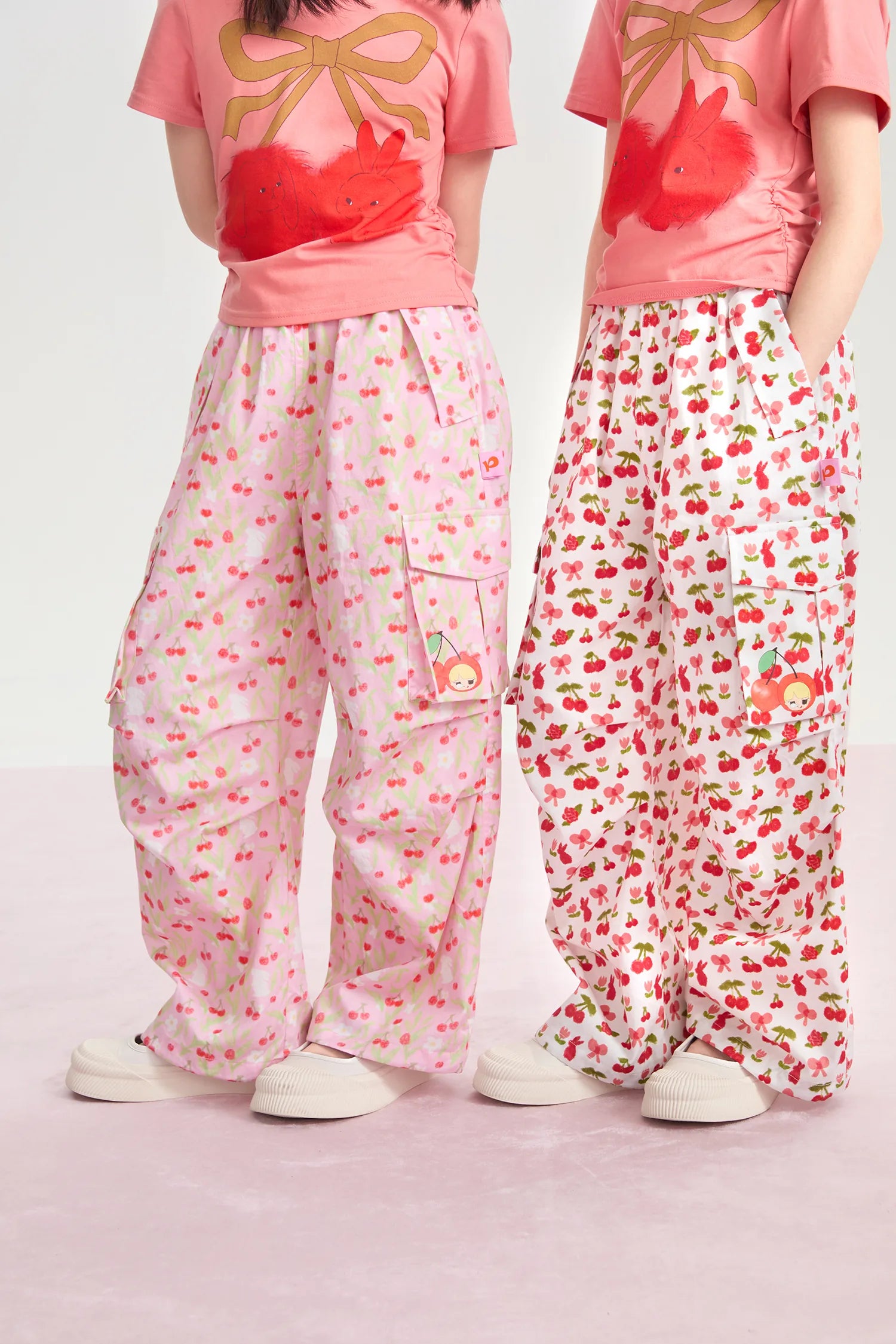 Cherry Meadow Parachute Cargo Pants by Poco Blush, image 15