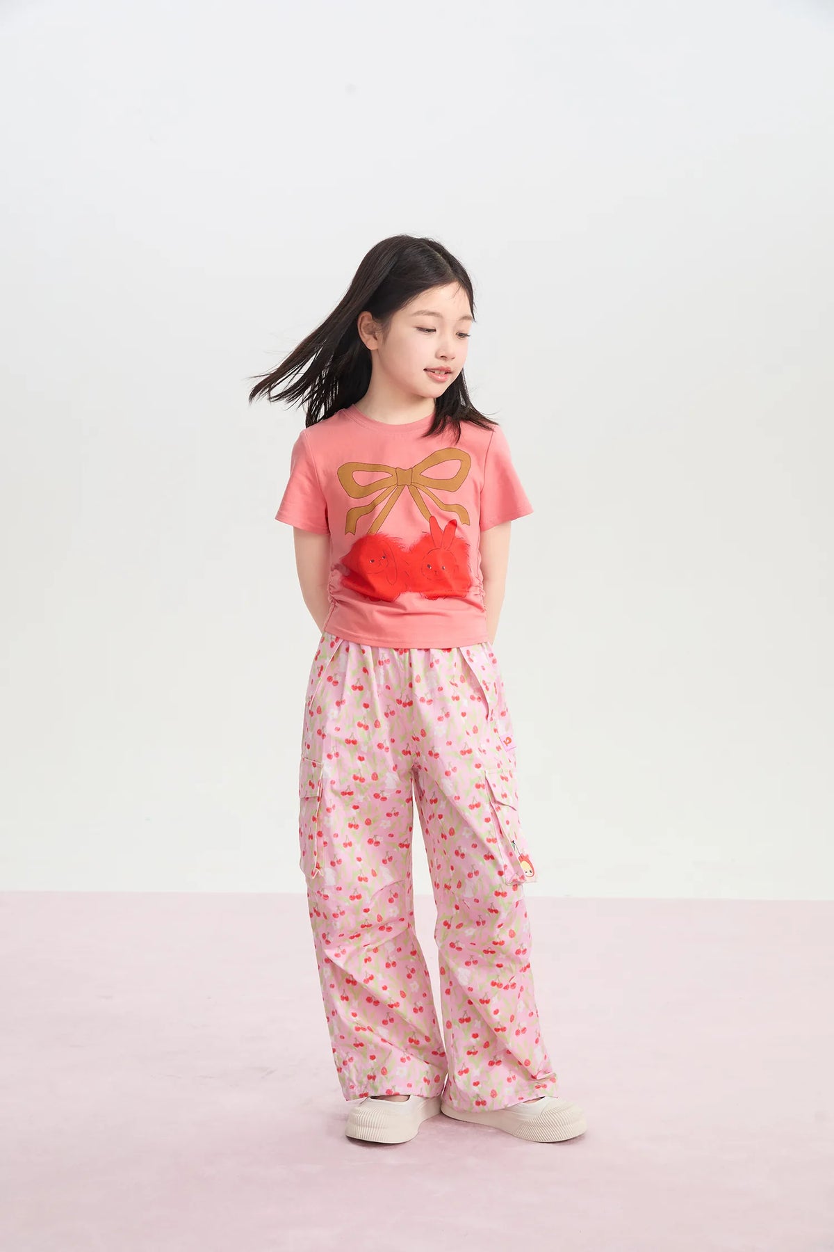 Cherry Meadow Parachute Cargo Pants by Poco Blush, image 14