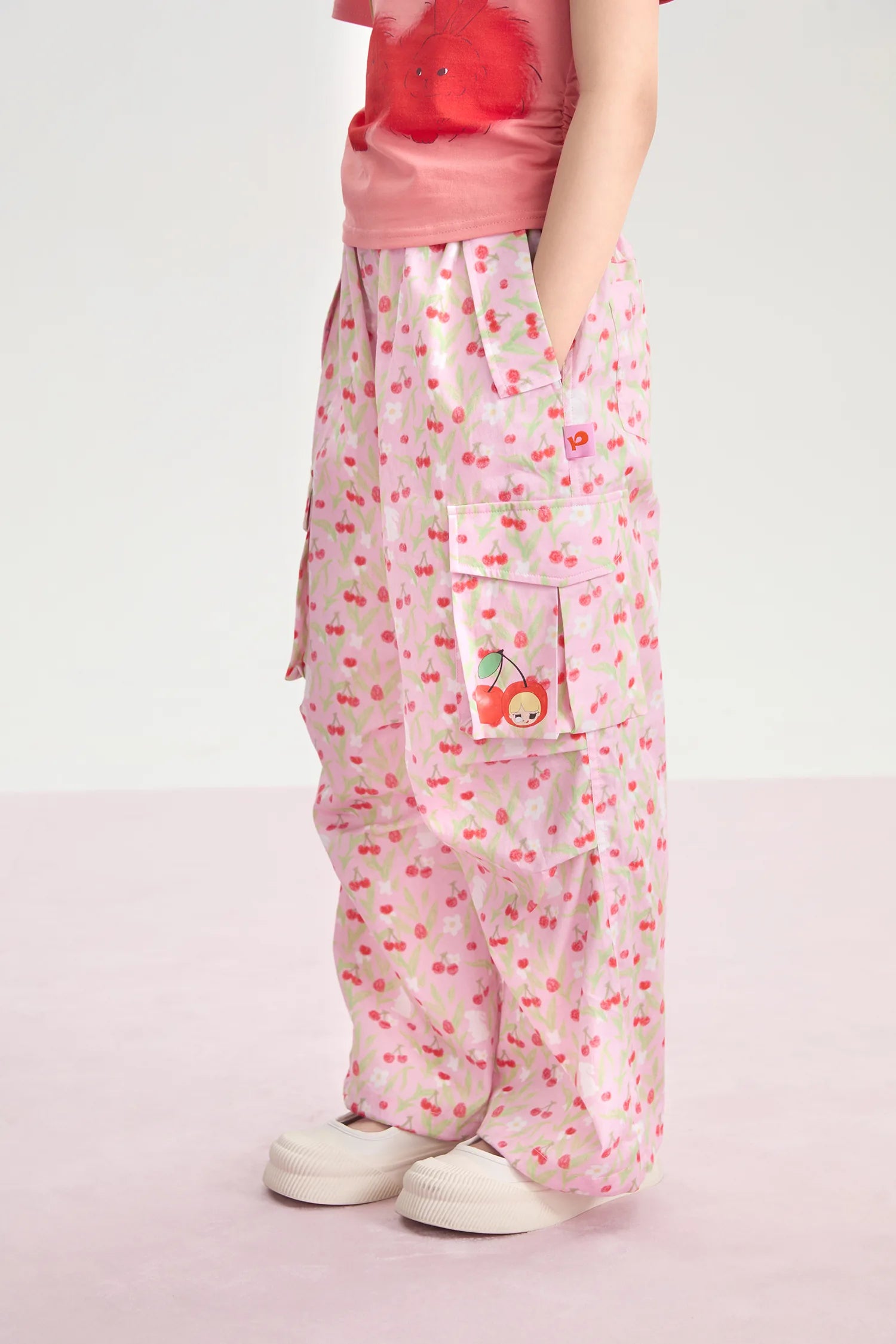 Cherry Meadow Parachute Cargo Pants by Poco Blush, image 8