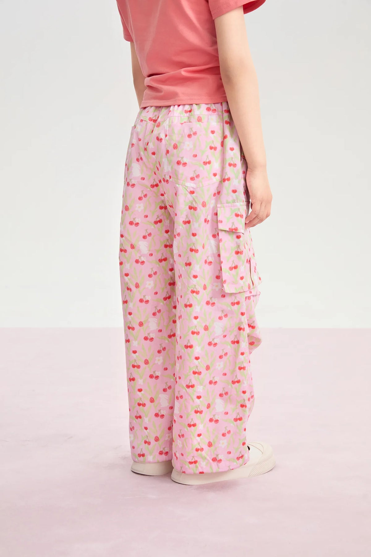 Cherry Meadow Parachute Cargo Pants by Poco Blush, image 12