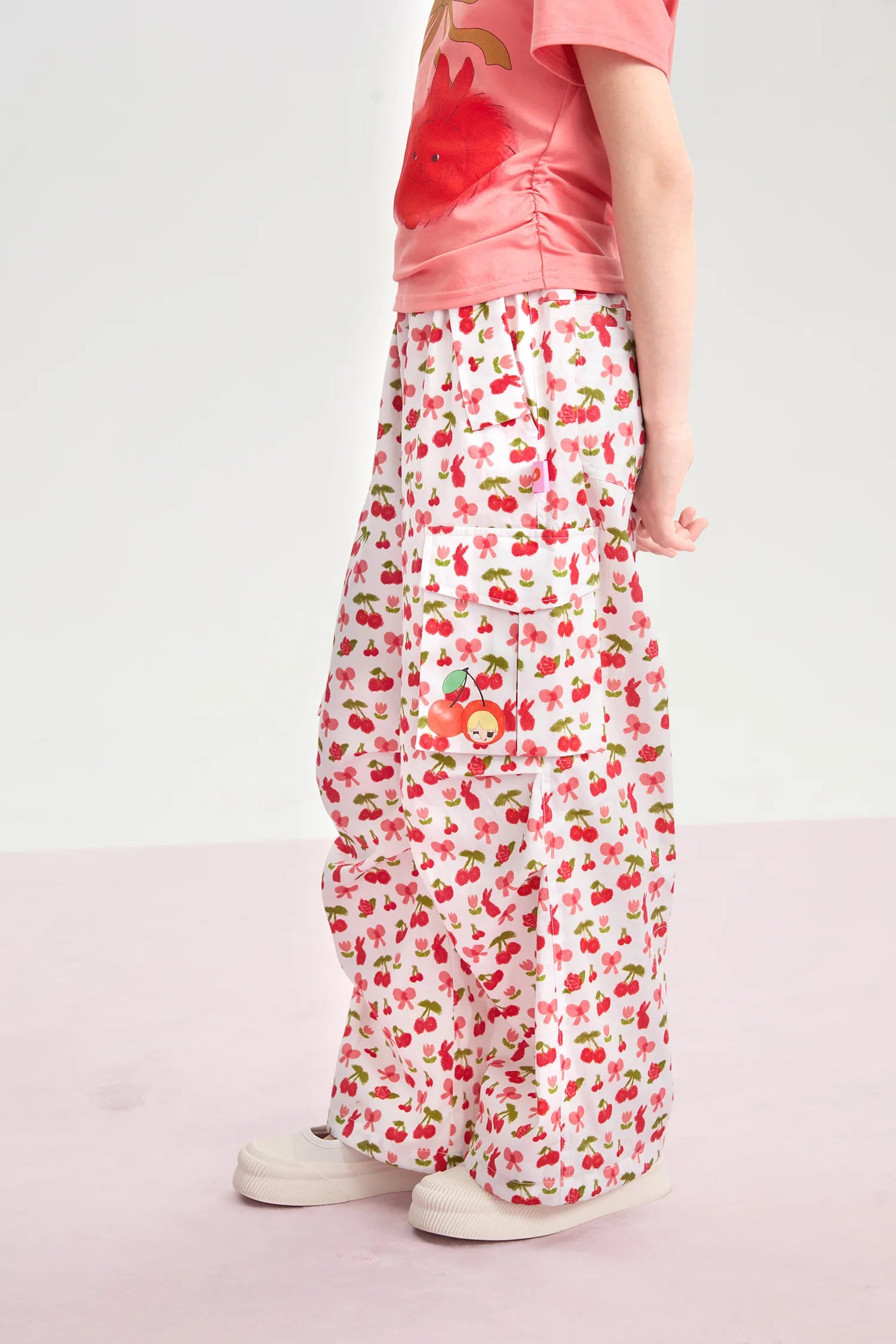 Cherry Meadow Parachute Cargo Pants by Poco Blush, image 7