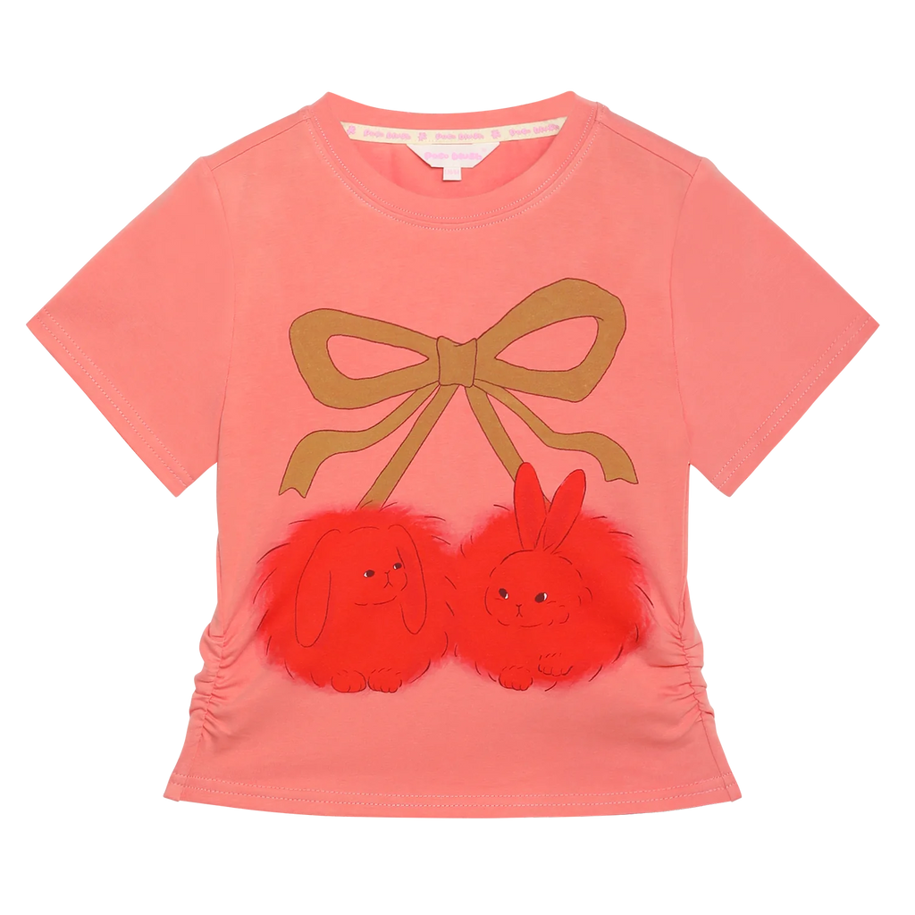 Cherry Bunny Gathered Tee by Poco Blush