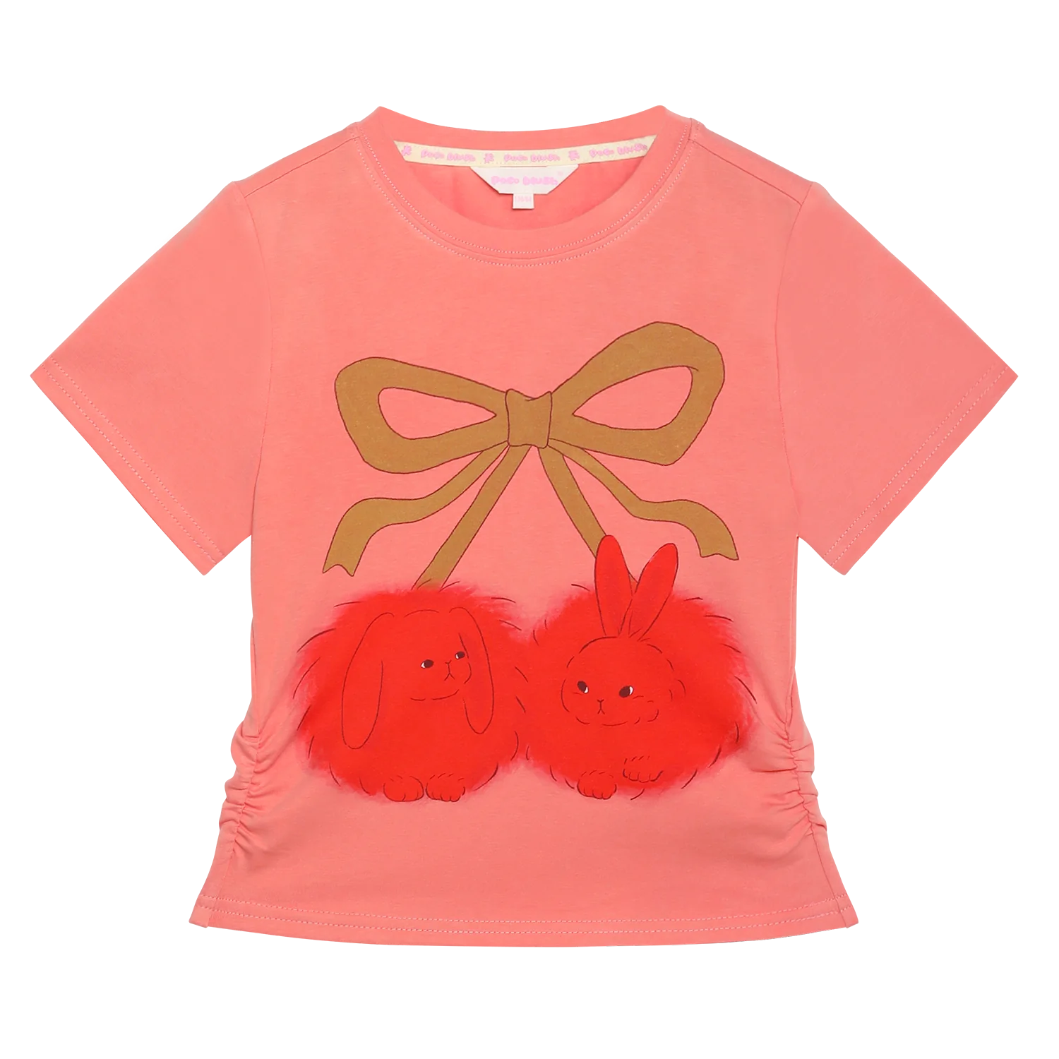 Cherry Bunny Gathered Tee by Poco Blush