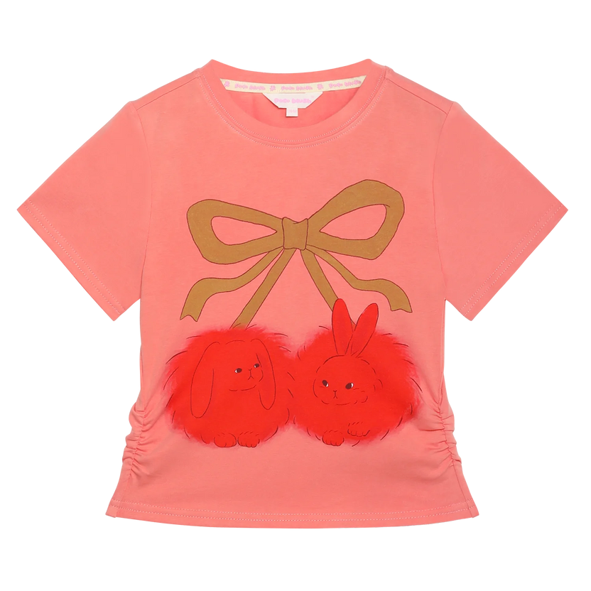 Cherry Bunny Gathered Tee by Poco Blush