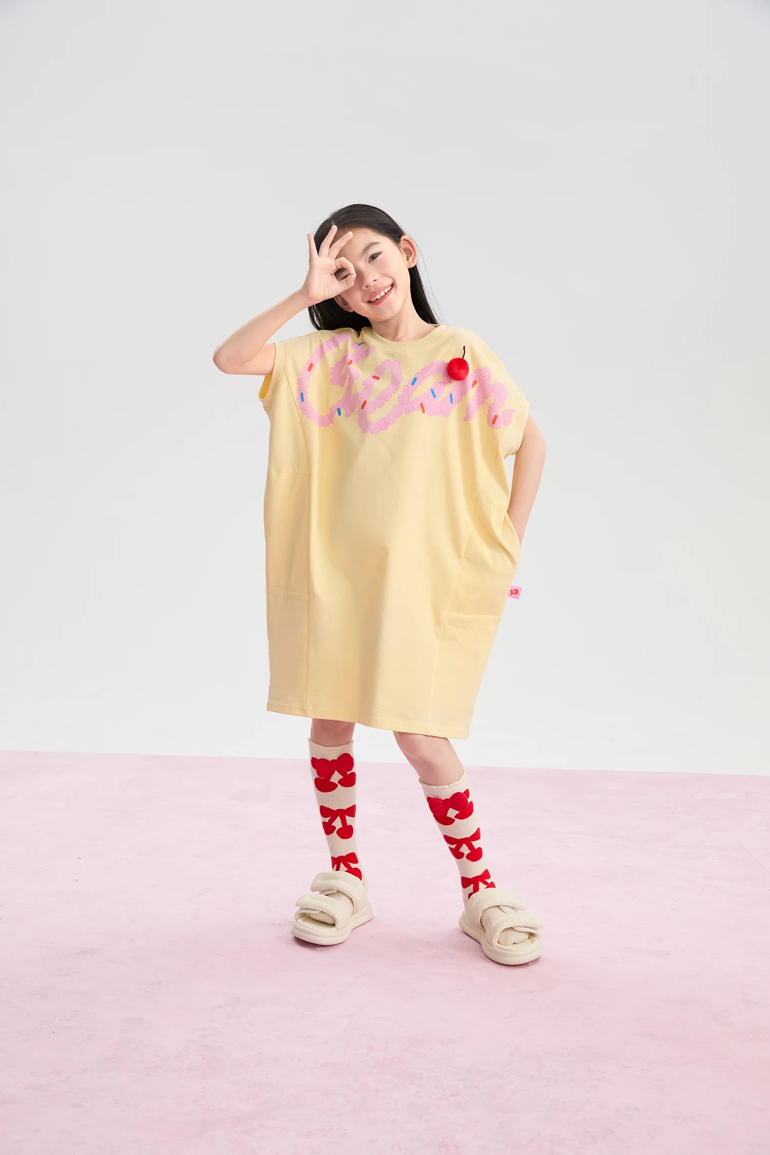 Poco Blush POPO & COCO Cool-Touch T-Shirt Dress for Girls