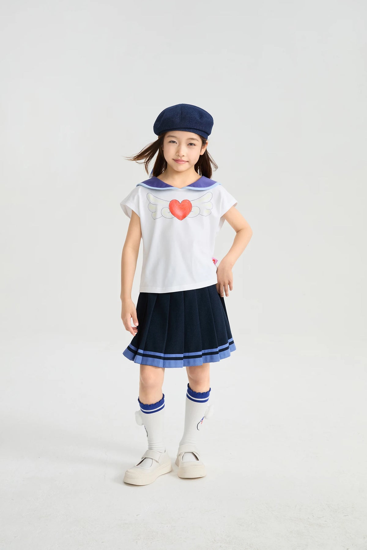 Kitty Warrior Sailor-Collar T-Shirt by Poco Blush, image 7