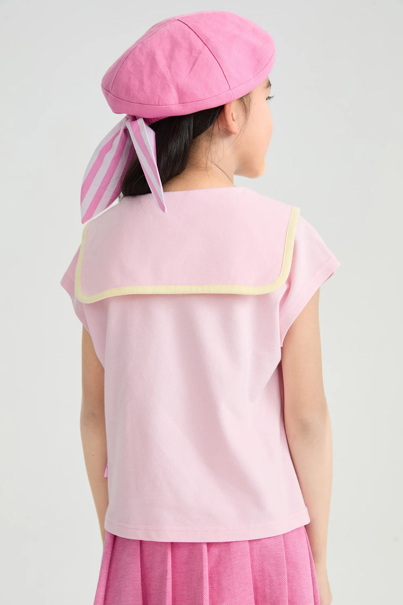 Kitty Warrior Sailor-Collar T-Shirt by Poco Blush, image 14