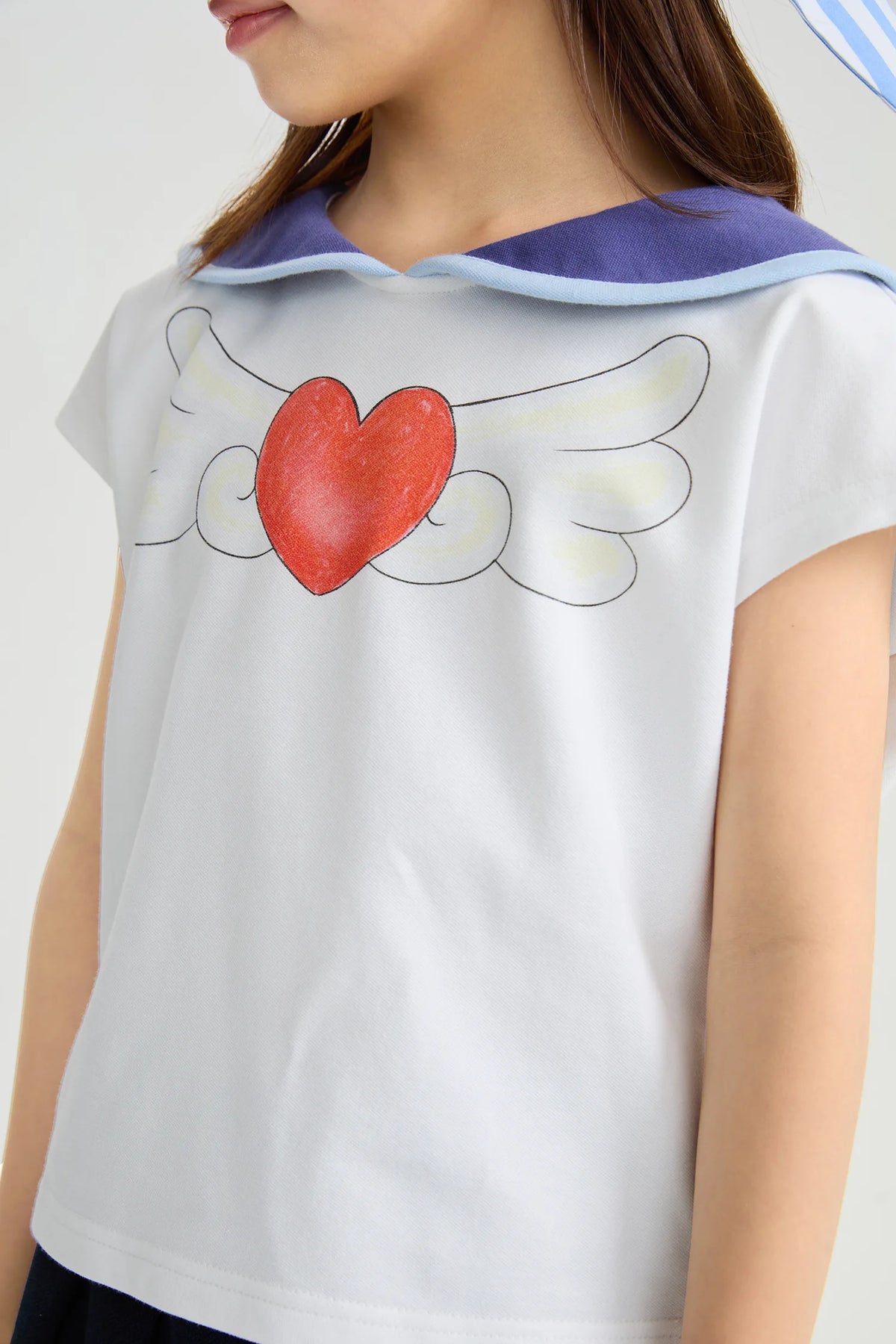 Kitty Warrior Sailor-Collar T-Shirt by Poco Blush, image 13