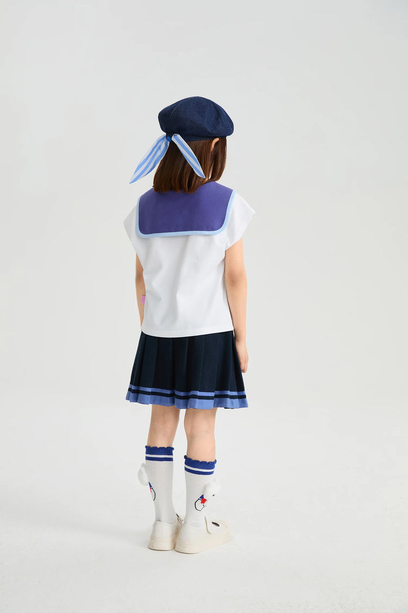 Kitty Warrior Sailor-Collar T-Shirt by Poco Blush, image 11