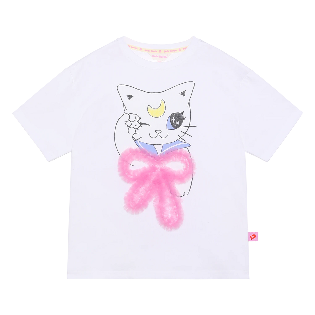 Poco Blush Moonlight Scissorhands Hand-Drawn T-Shirt White