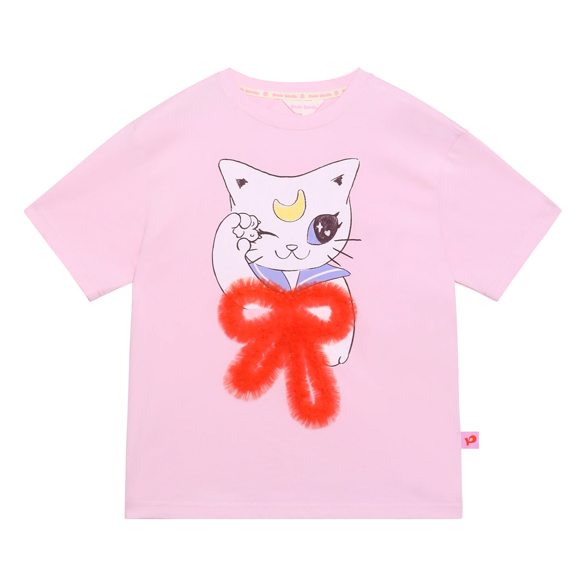 Poco Blush Moonlight Scissorhands Hand-Drawn T-Shirt Pink