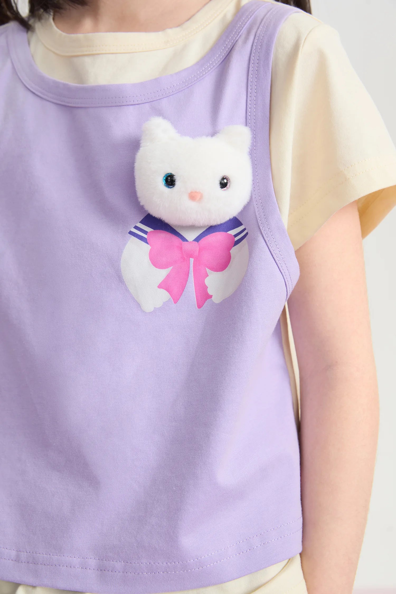 Meow Warrior Layered Doll Tee by Poco Blush, image 10