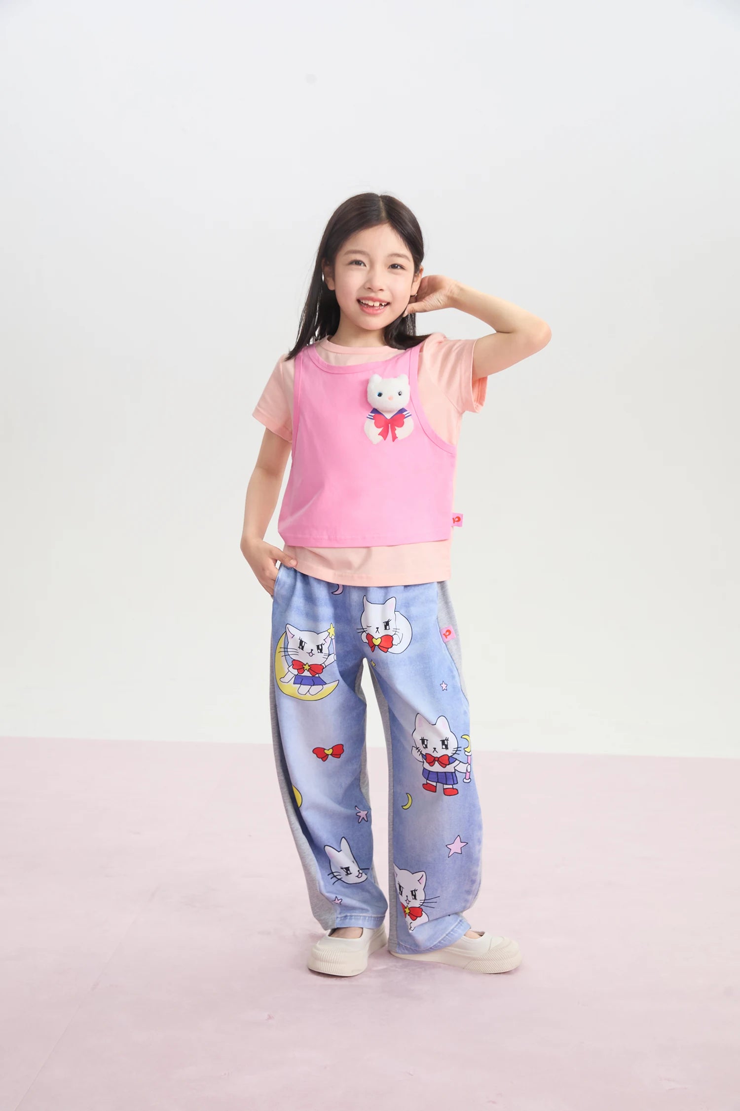 Meow Warrior Layered Doll Tee by Poco Blush, image 5