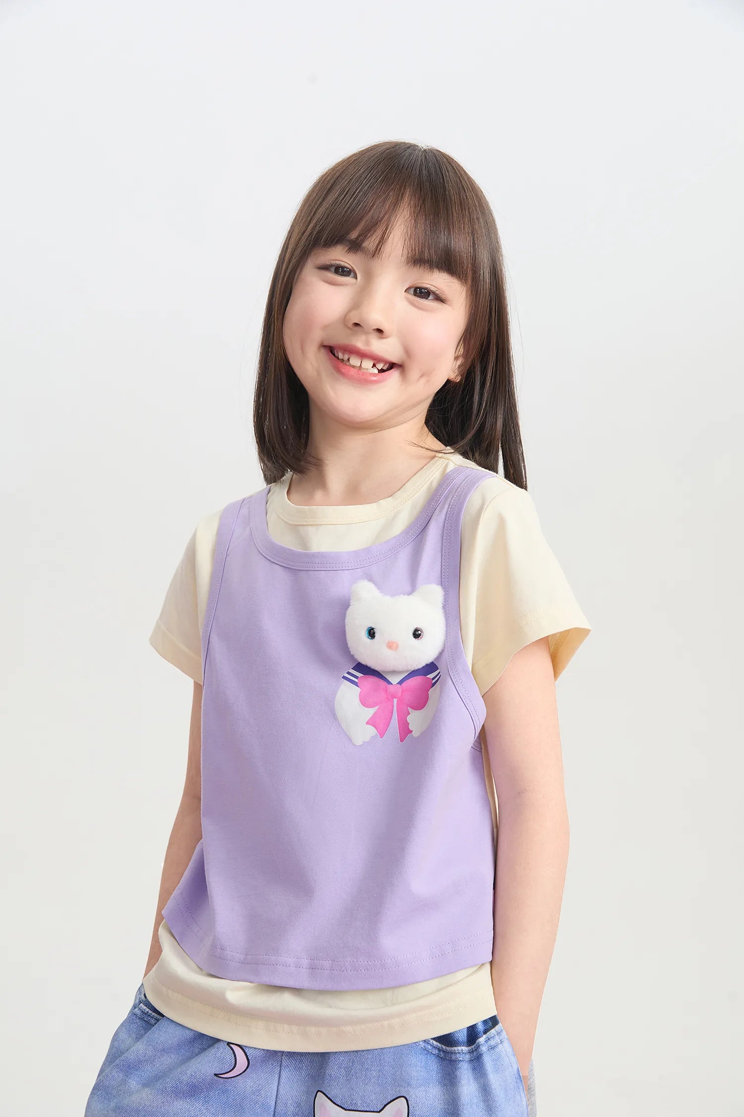 Meow Warrior Layered Doll Tee by Poco Blush, image 4