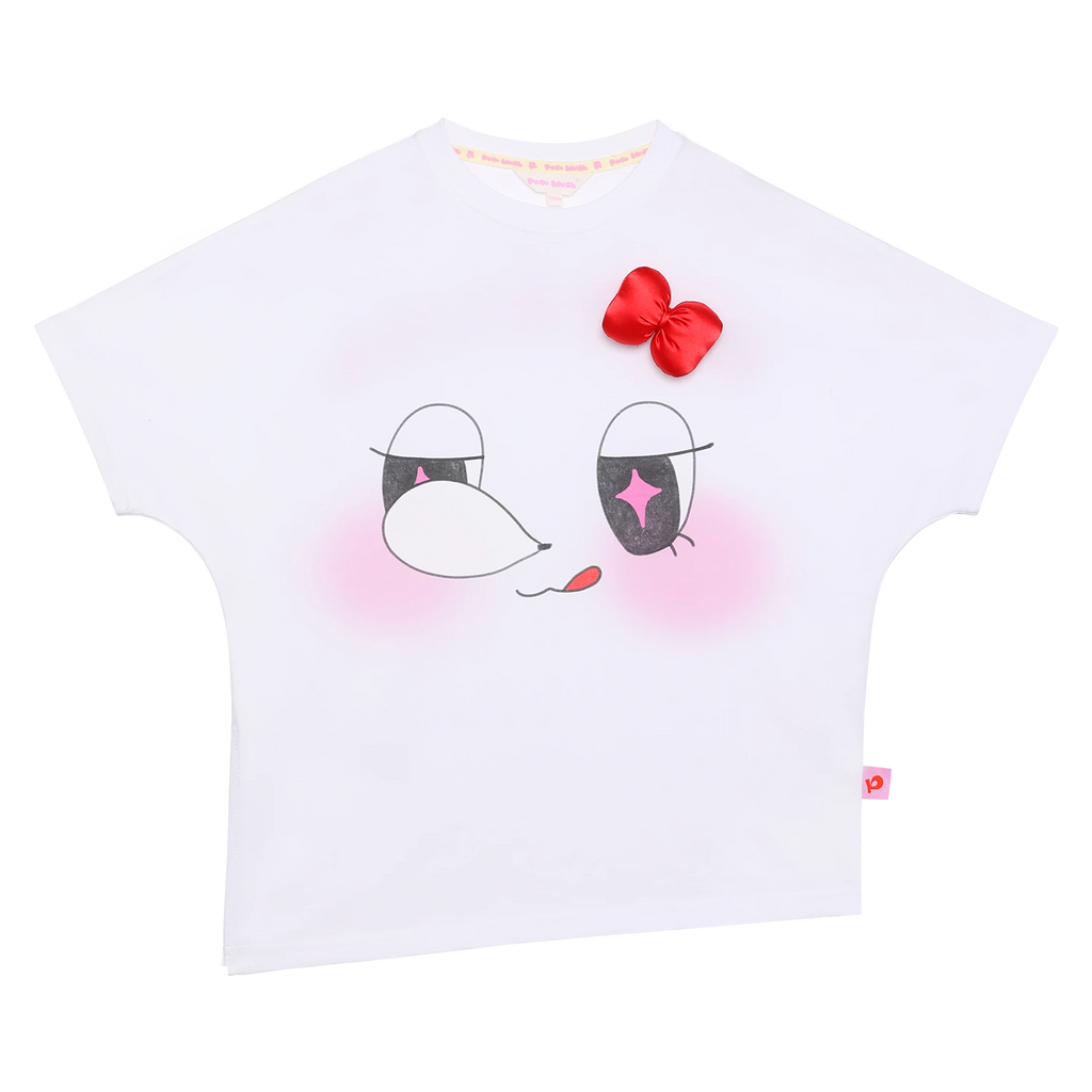 Poco Blush Goodnight Bubble 2-Way Printed T-Shirt White