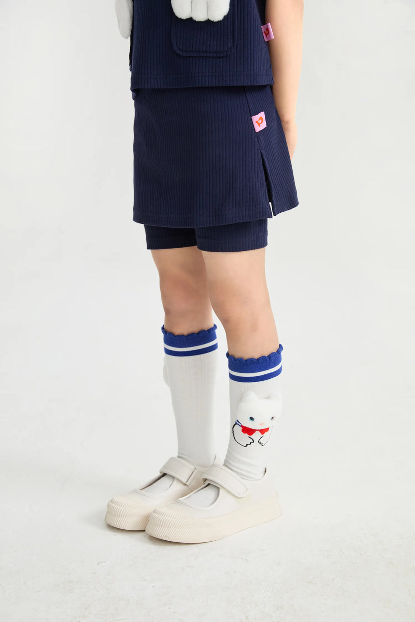 Pocket Cat Knitted Set in currybrown und navy mit printmotiv, Bild 11