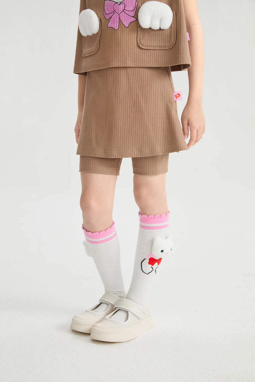 Pocket Cat Knitted Set in currybrown und navy mit printmotiv, Bild 12