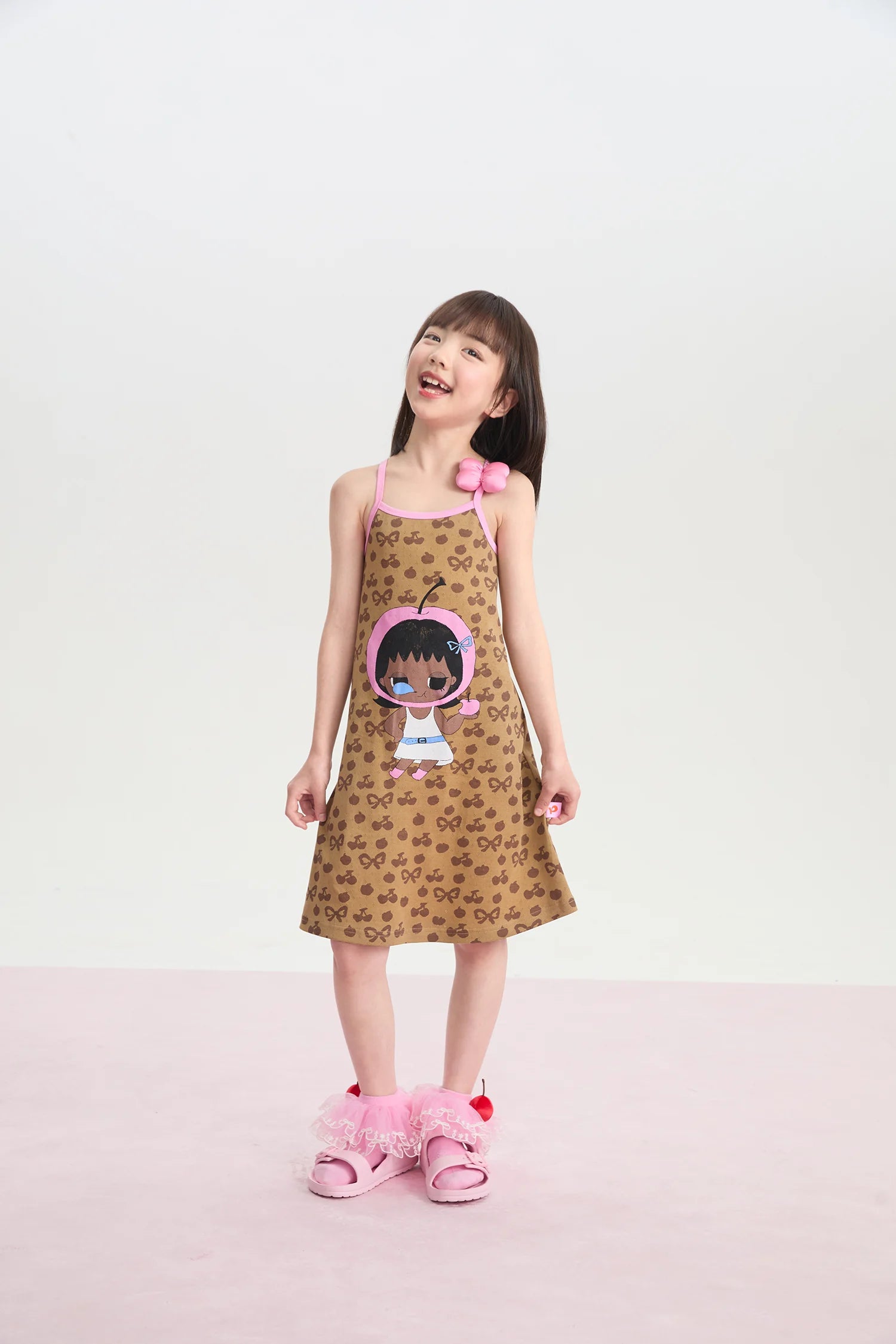 Popo and Coco Knit Pinafore Dress by Poco Blush, image 3