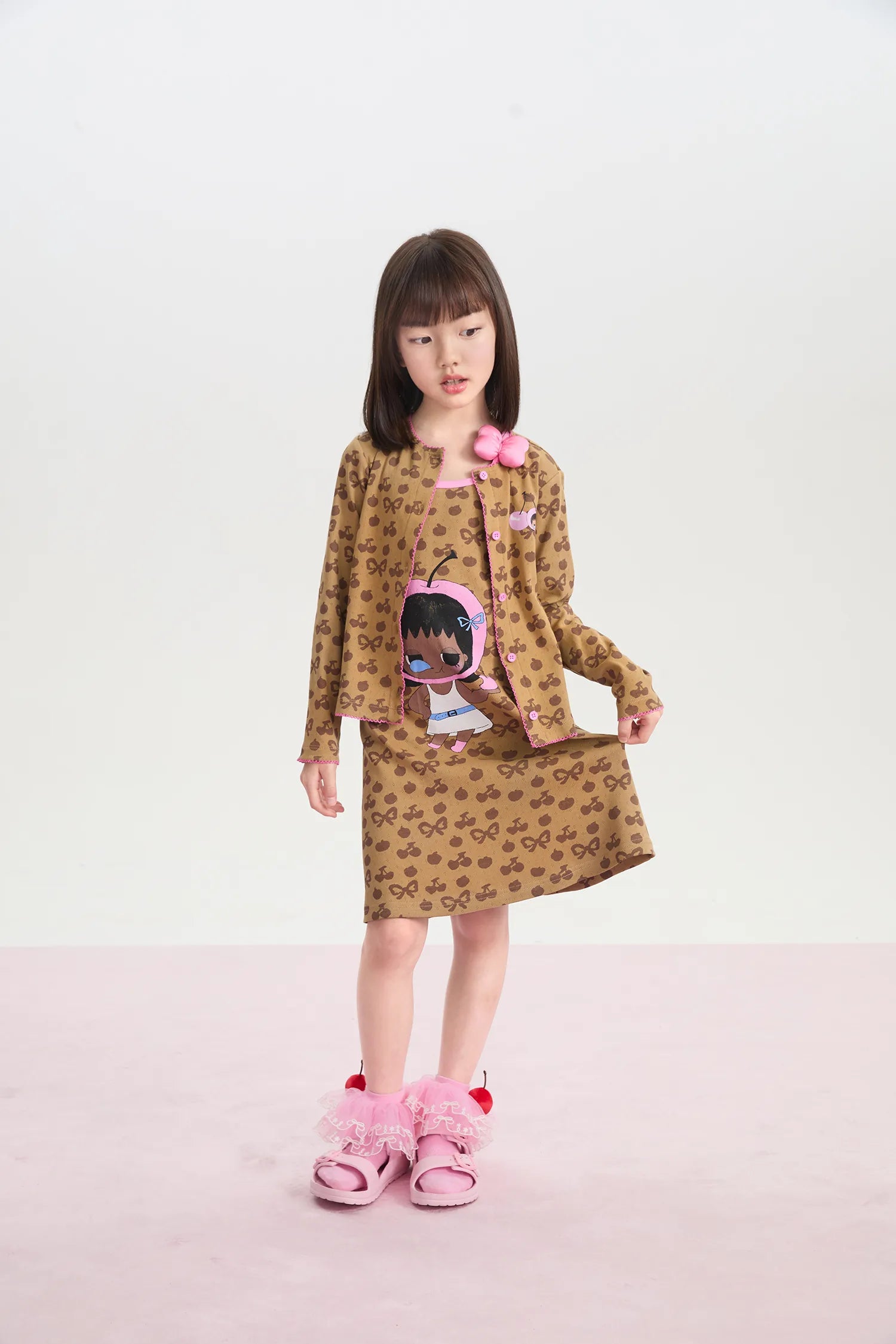 Popo and Coco Knit Pinafore Dress by Poco Blush, image 5