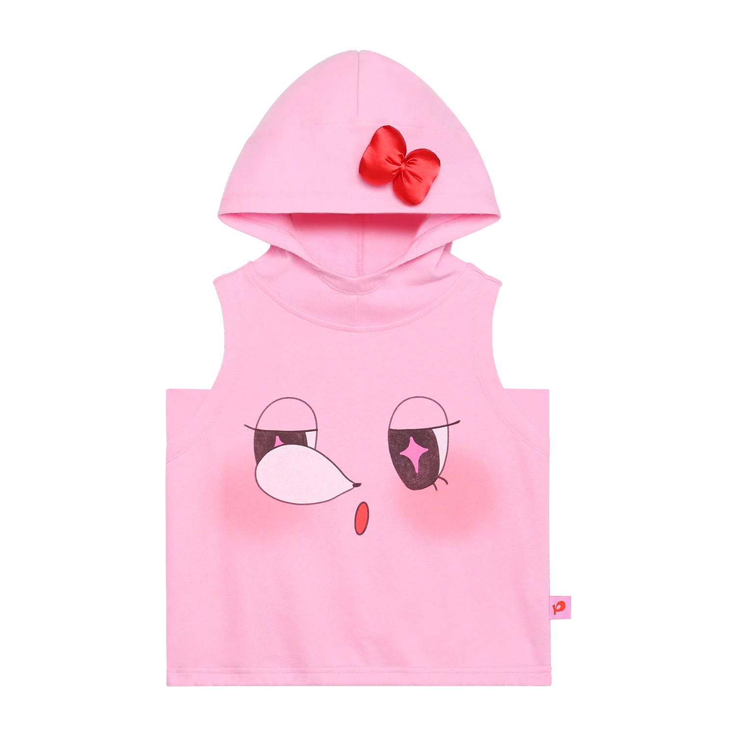 girls t-shirt, candy pink [51] and cream white [03], bubble shape, image 2