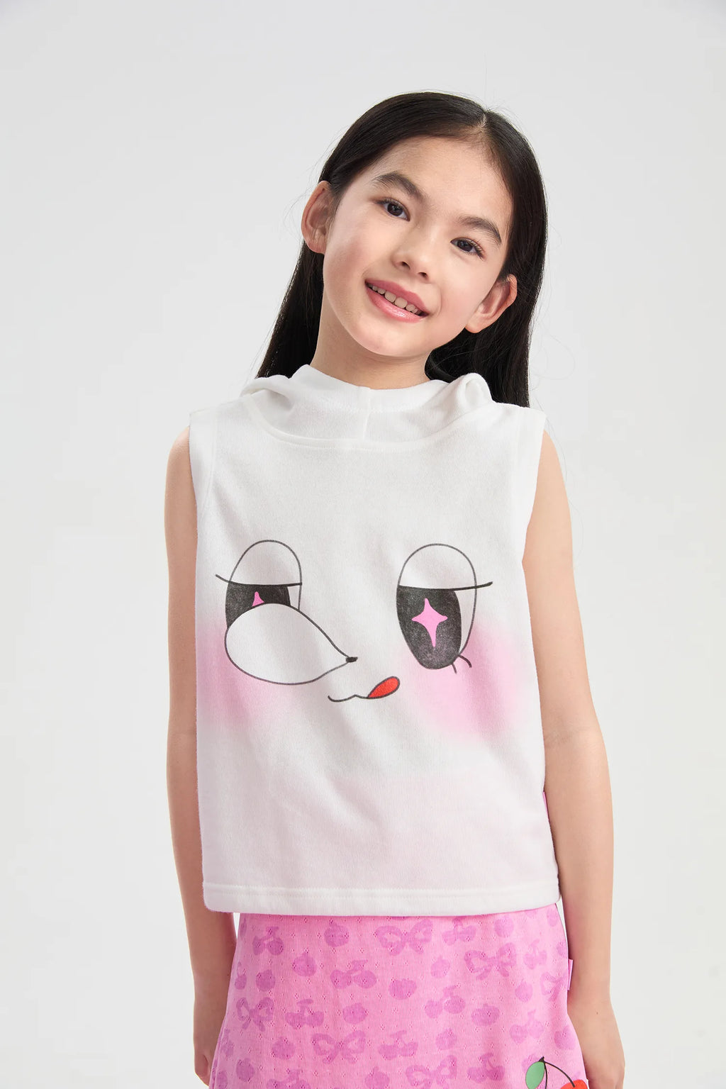 Poco Blush Goodnight Bubble Hooded Printed T-Shirt