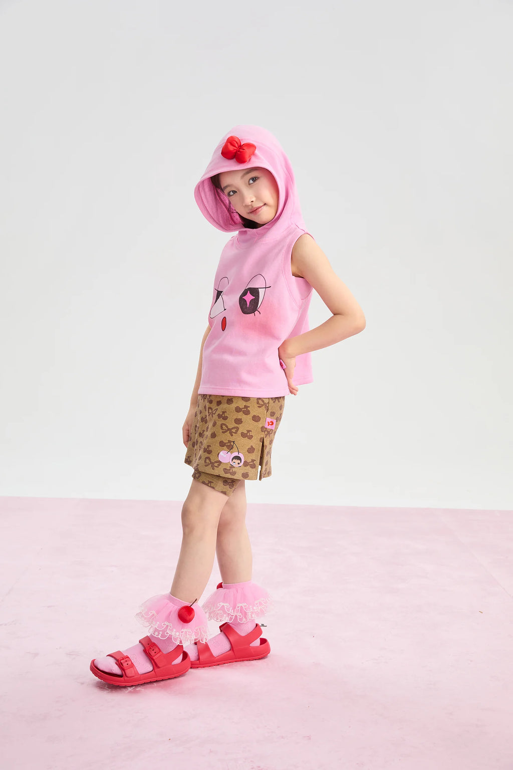 Poco Blush Goodnight Bubble Hooded Printed T-Shirt