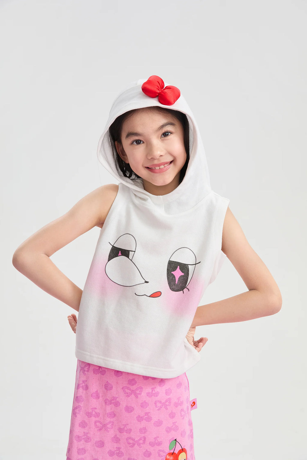 Poco Blush Goodnight Bubble Hooded Printed T-Shirt