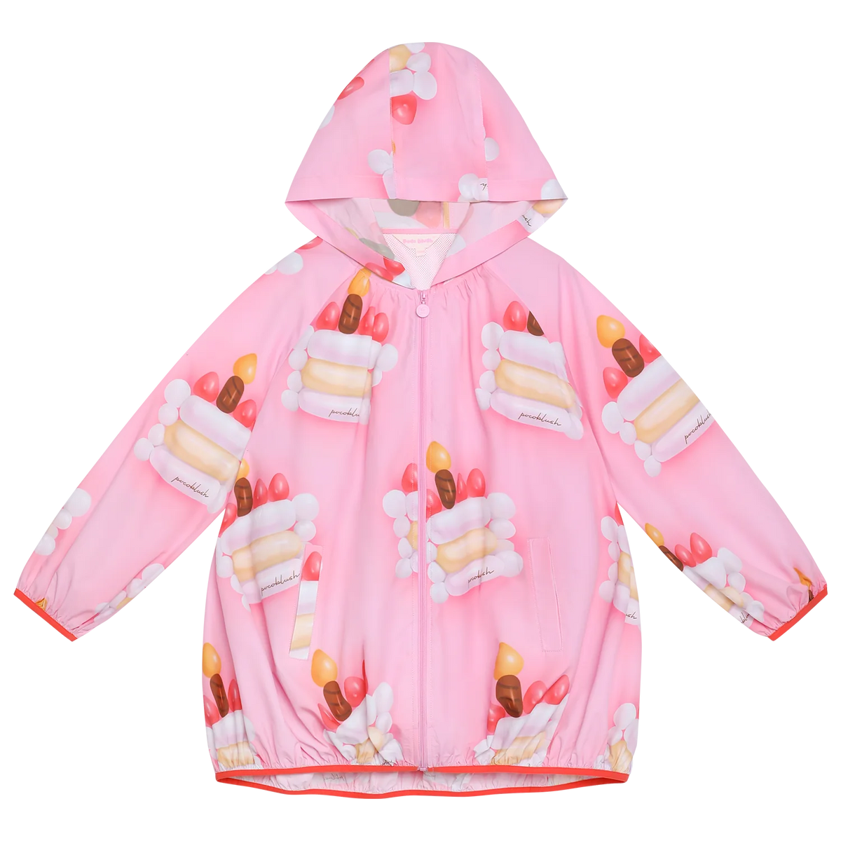 Poco Blush Balloon Cake Lightweight Hooded Jacket