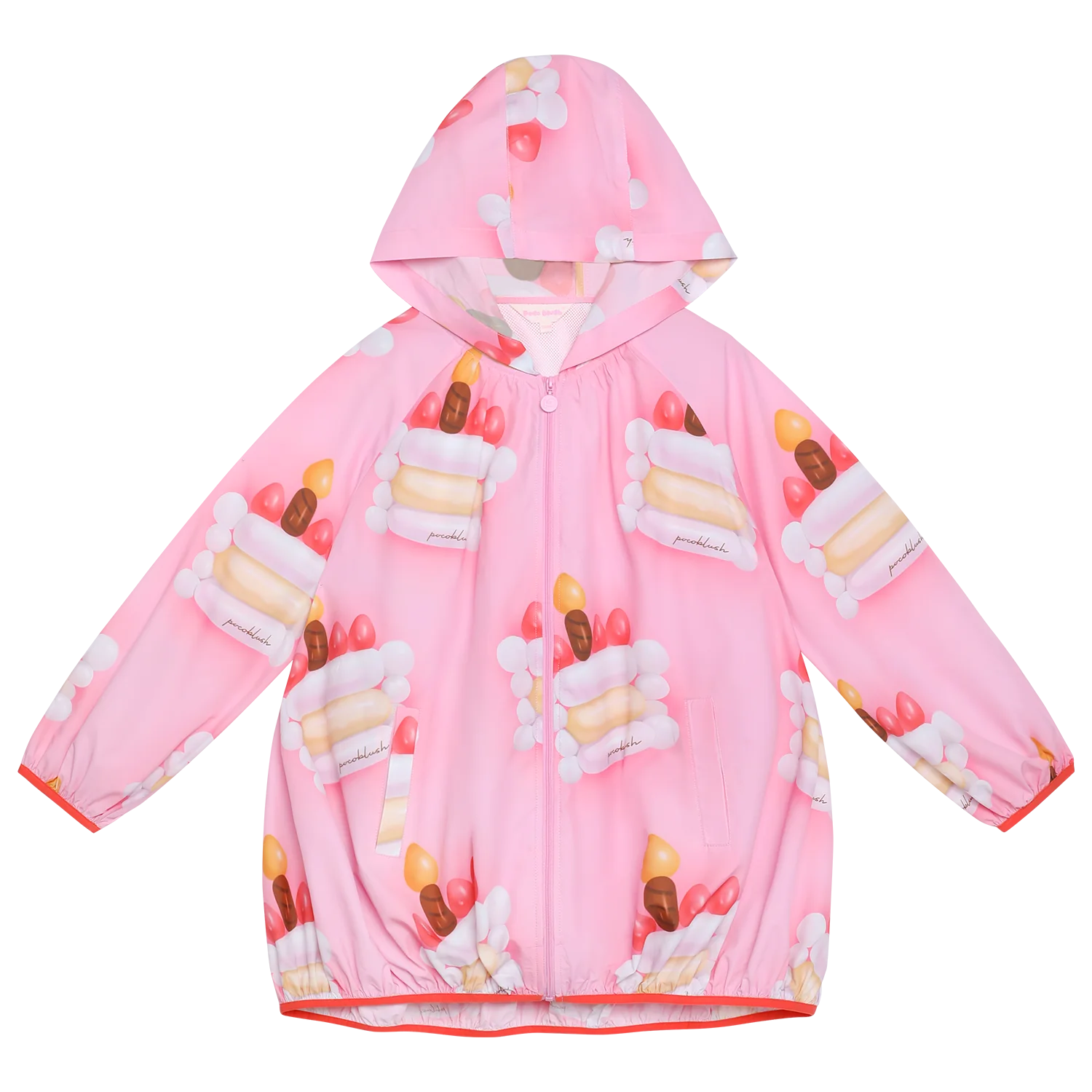 girls sun jacket, candy pink [51], back mesh