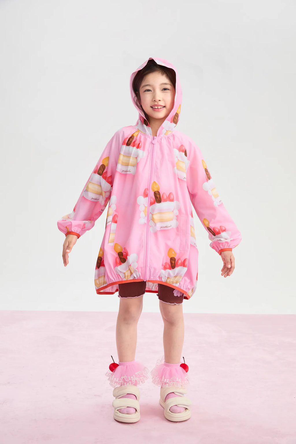 Balloon Cake Lightweight Hooded Jacket by Poco Blush, image 4
