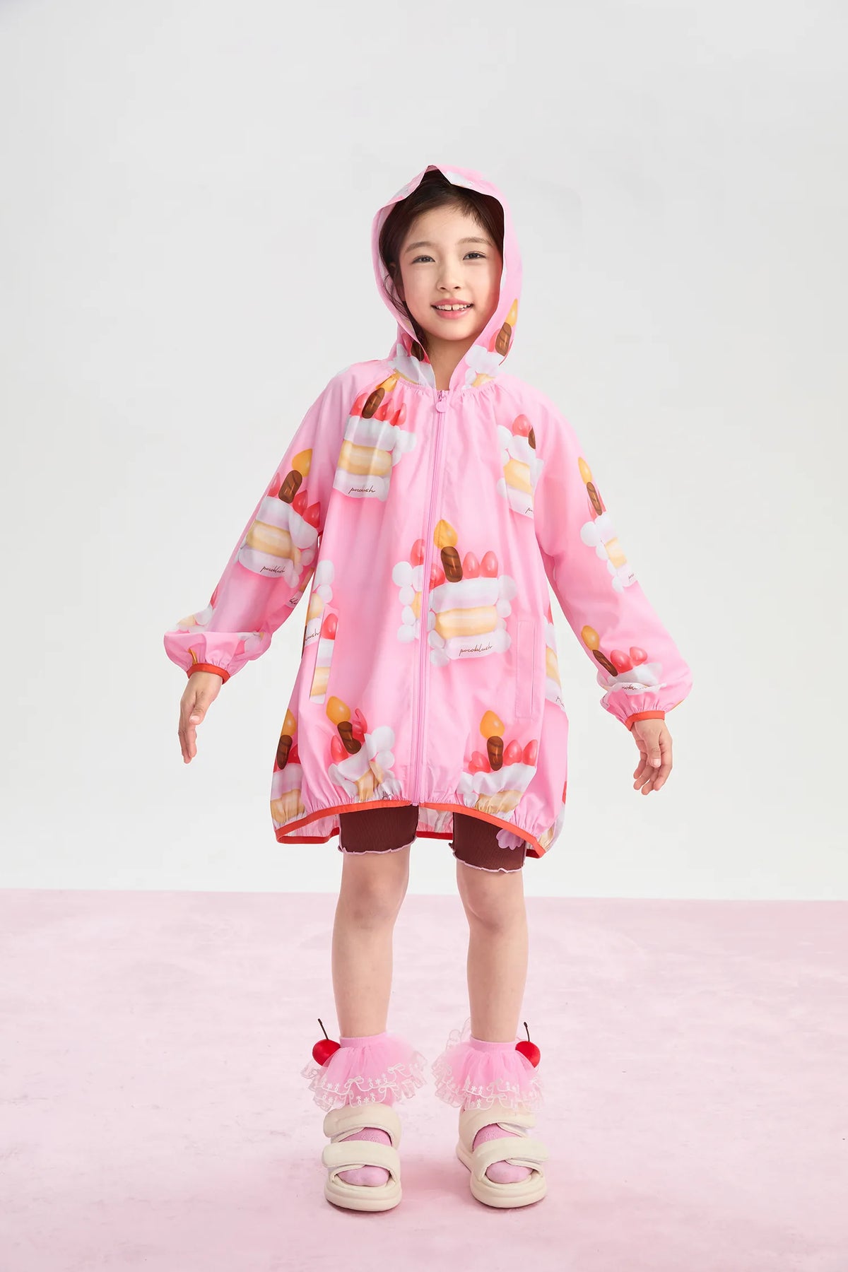 Poco Blush Balloon Cake Lightweight Hooded Jacket