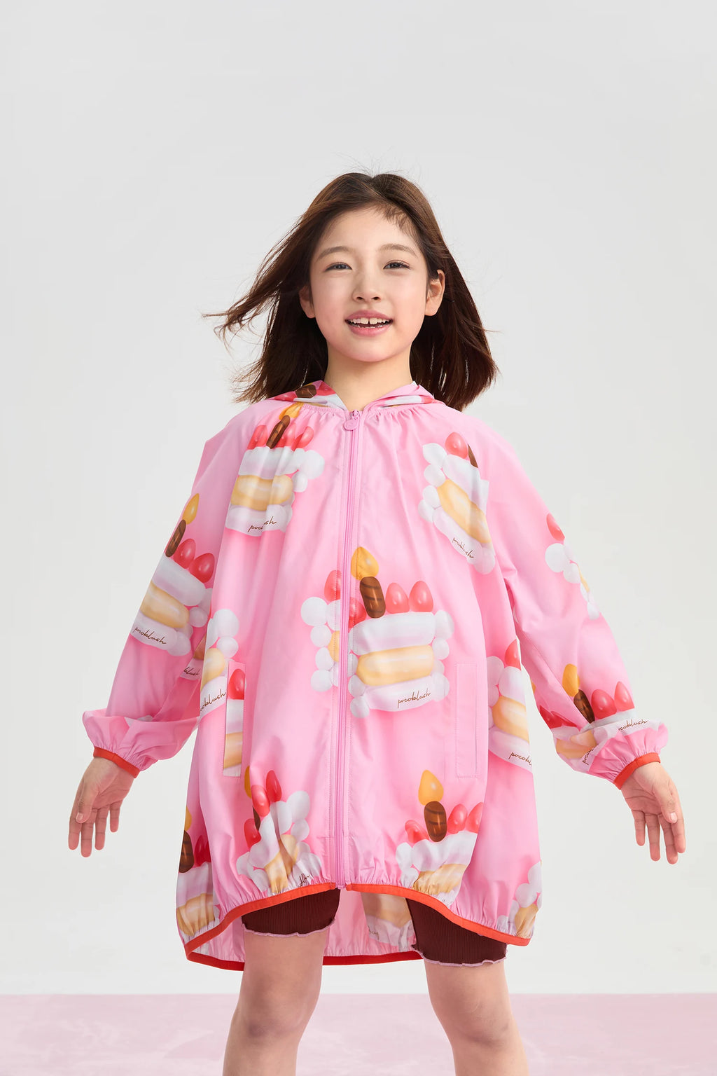 Balloon Cake Lightweight Hooded Jacket by Poco Blush, image 2