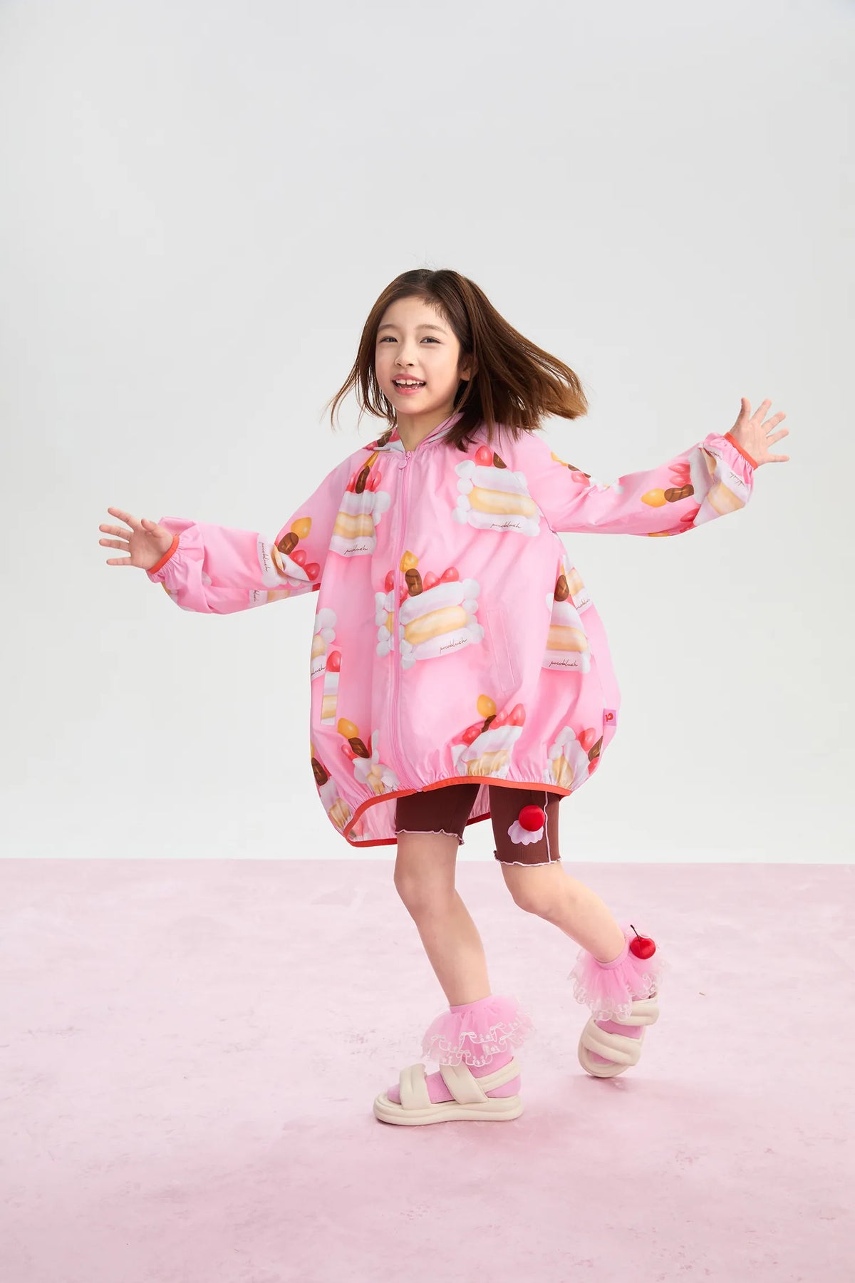Poco Blush Balloon Cake Lightweight Hooded Jacket