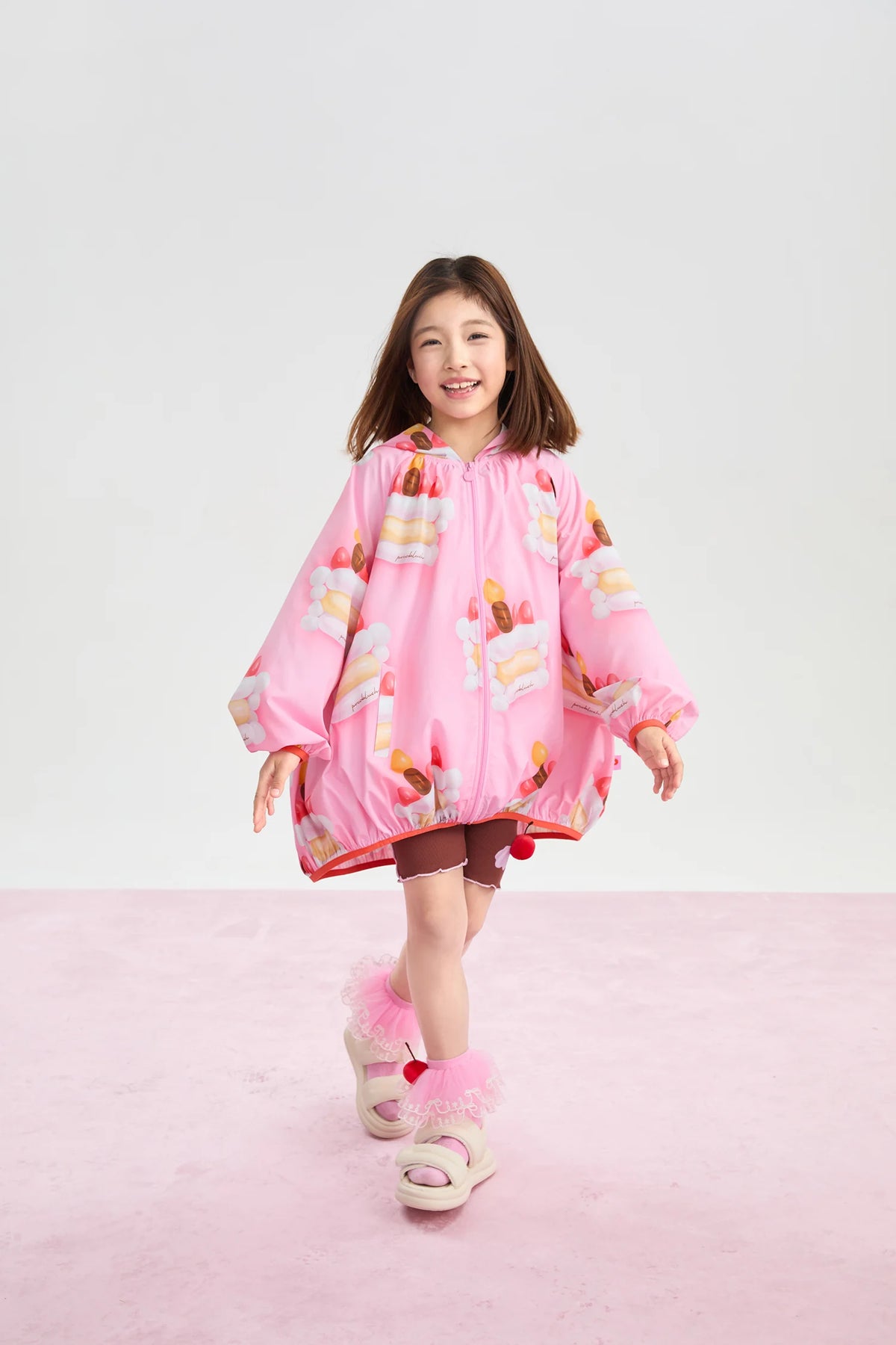 Poco Blush Balloon Cake Lightweight Hooded Jacket