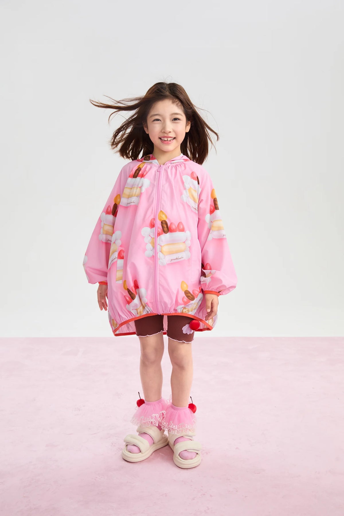 Balloon Cake Lightweight Hooded Jacket by Poco Blush, image 6
