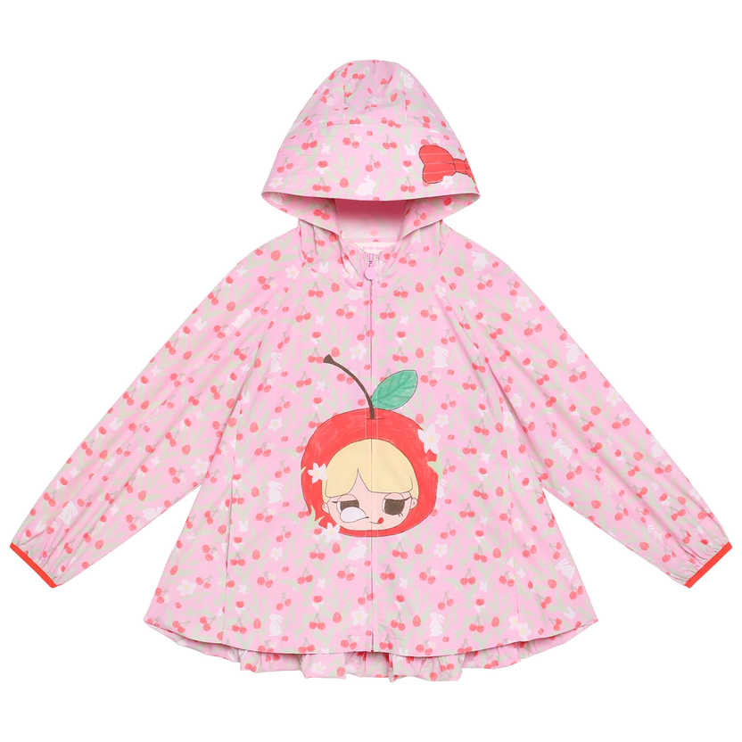 Cherry Blossom Sea Dope-Dyed Lightweight Hooded Jacket by Poco Blush