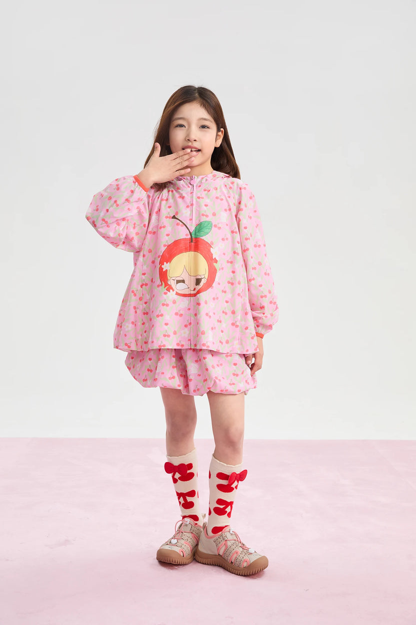 Cherry Blossom Sea Dope-Dyed Lightweight Hooded Jacket by Poco Blush, image 3