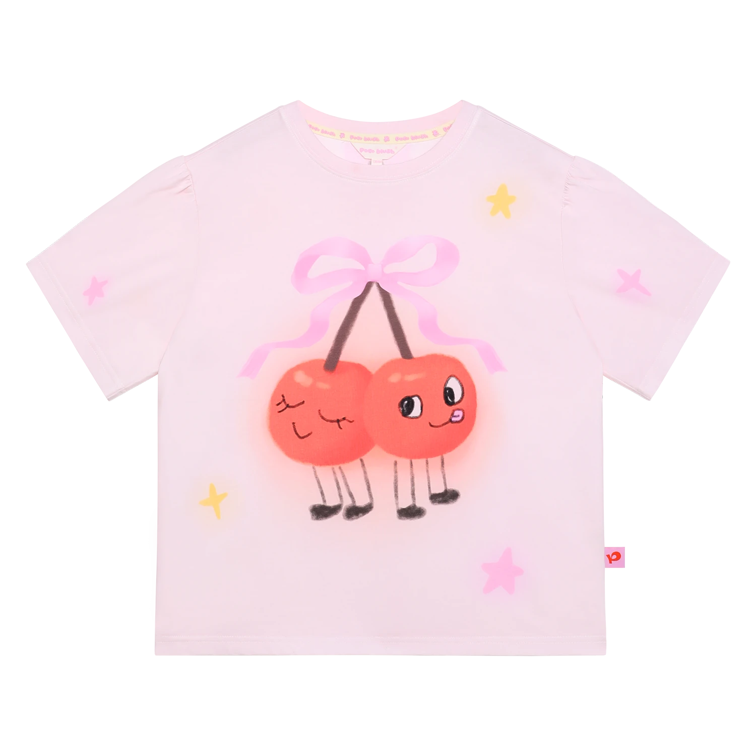 girls t-shirt, lotus pink [11], puff sleeves