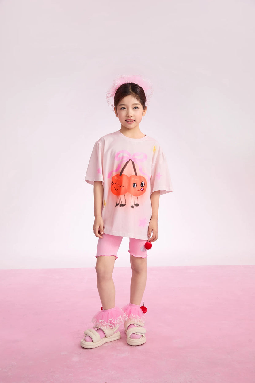 Lucky Cherry Tie-Dye Printed T-Shirt by Poco Blush, image 4