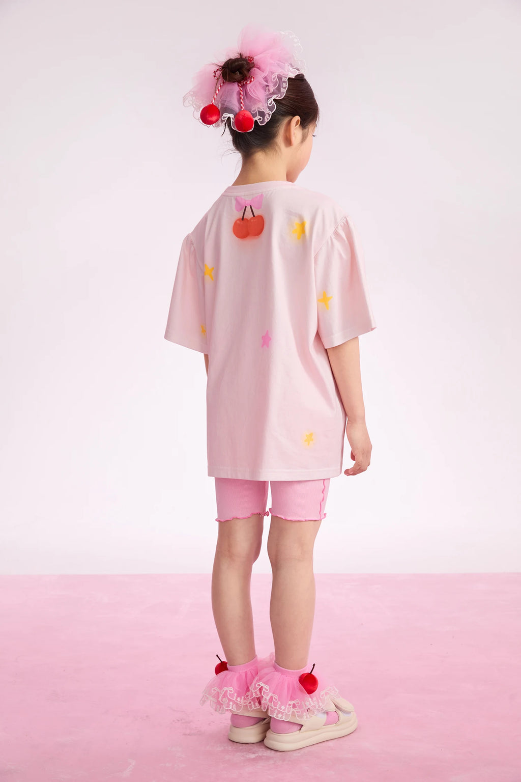 Poco Blush Lucky Cherry Tie-Dye Printed T-Shirt