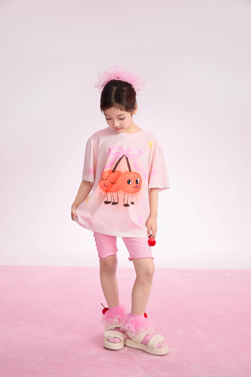 Lucky Cherry Tie-Dye Printed T-Shirt by Poco Blush, image 7