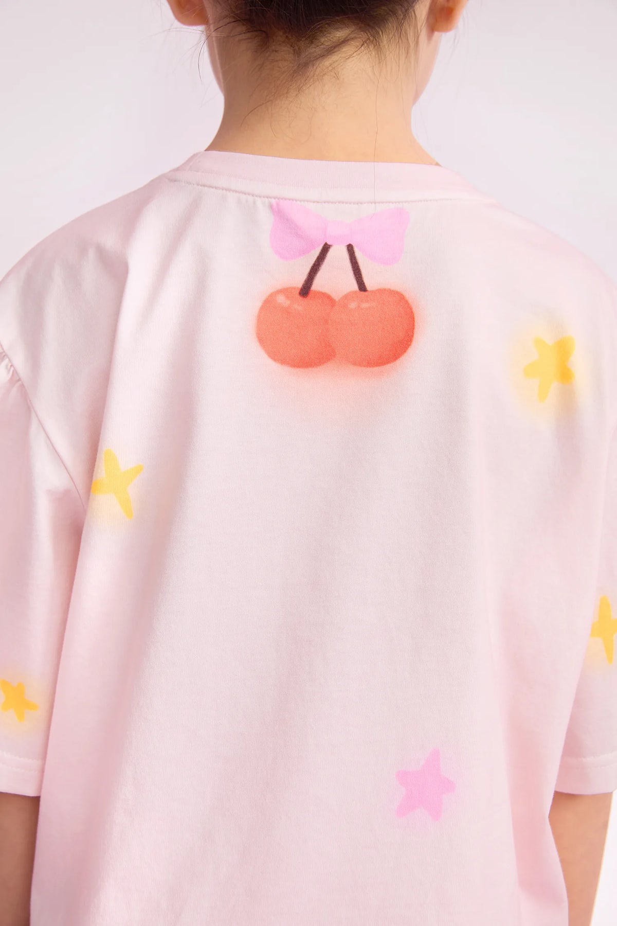 Poco Blush Lucky Cherry Tie-Dye Printed T-Shirt