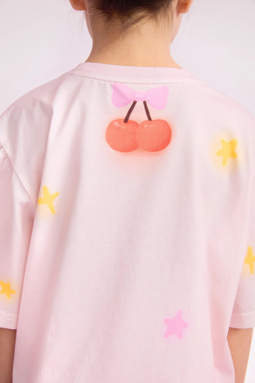Lucky Cherry Tie-Dye Printed T-Shirt by Poco Blush, image 9