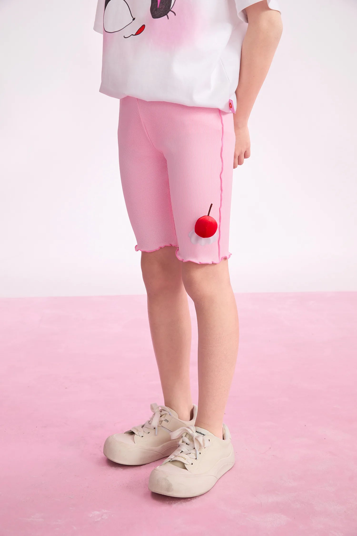 Poco Blush Little Sweet Ruffle Cycling Shorts